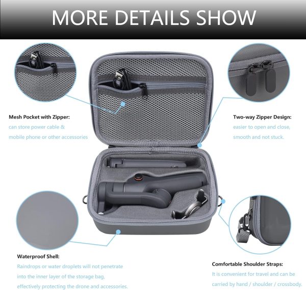 Travel Case for DJI OM 6 - Portable Storage Bag Hardshell Carrying Case - Image 3