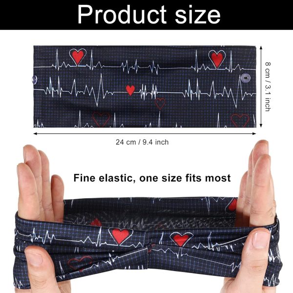 WILLBOND 8 Pieces Nursing Headbands with Buttons for Nurses Doctors Women - Image 2