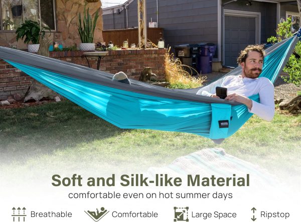 Kootek Camping Hammock, Camping Essentials, Lightweight Portable Double & - Image 5