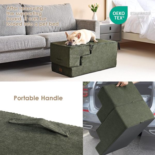 EHEYCIGA Dog Stairs for High Bed 22.5”H, 5-Step Dog Steps for Bed, Pet - Image 5
