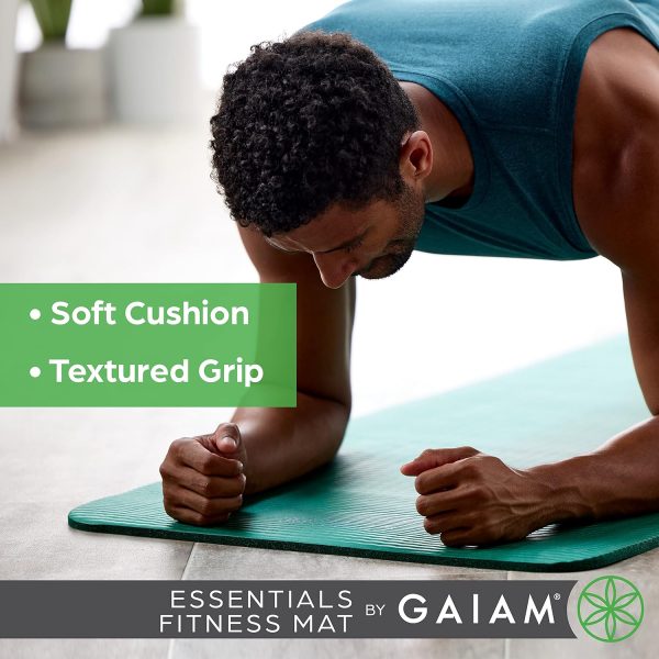 Gaiam Essentials Thick Yoga Mat Fitness & Exercise Mat with Easy-Cinch Yoga - Image 5