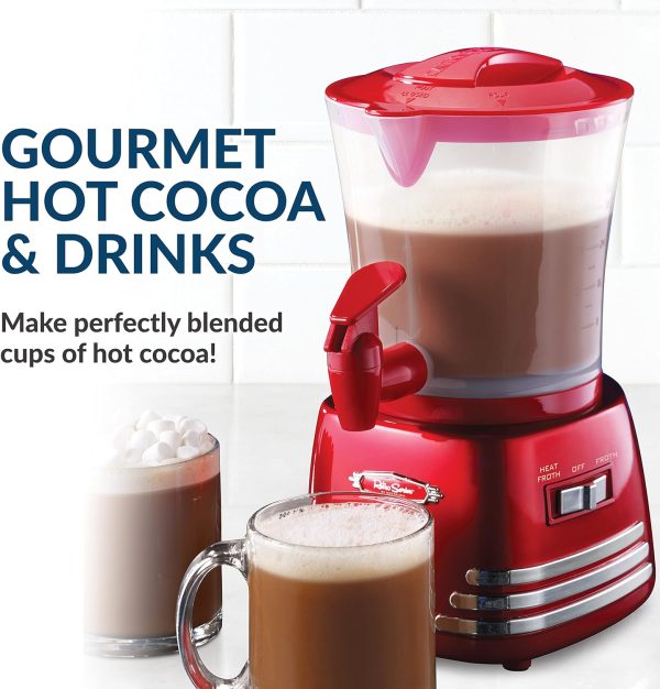 Nostalgia Retro Frother and Hot Chocolate Maker and Dispenser, 32 Oz, for - Image 2