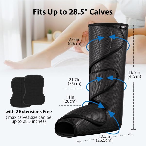 CINCOM Leg Massager for Circulation and Pain Relief, Air Compression Foot - Image 6