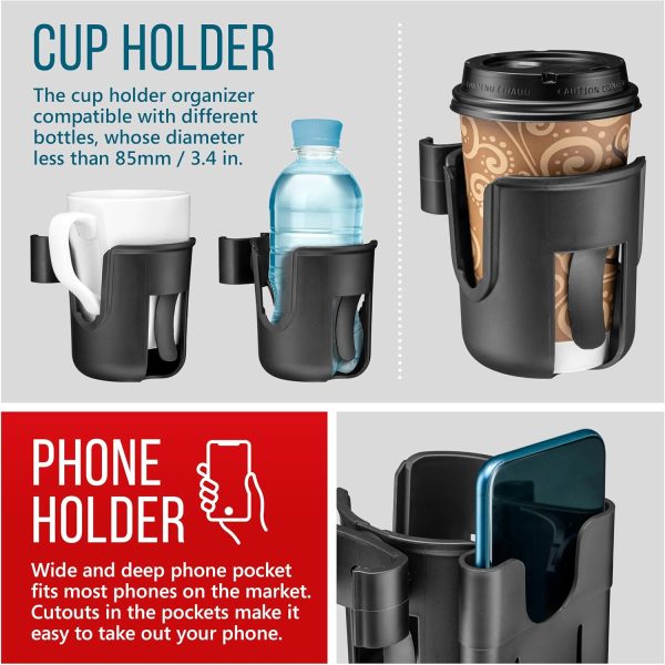 Clip-on Cup and Phone Holder, Compatible Exclusively with Drive Medical - Image 4