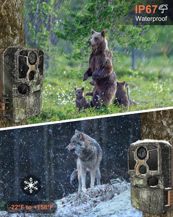 KJK Trail Camera WiFi 8K 84MP with 64GB Memory Card, Game Camera with Night - Image 8