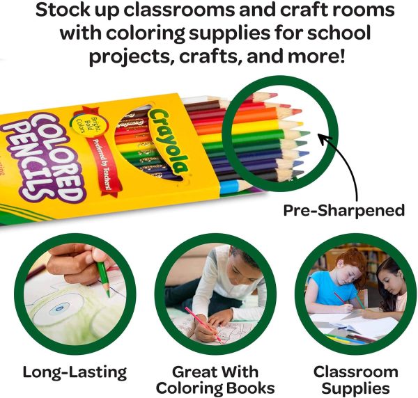 Crayola Bulk Colored Pencils for Kids (24pk), Back to School Supplies For - Image 6