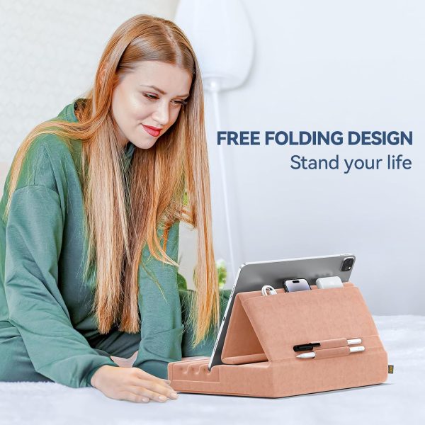 KDD Tablet Pillow Holder, Foldable iPad Stand for Lap, Bed and Desk -Tablet - Image 2