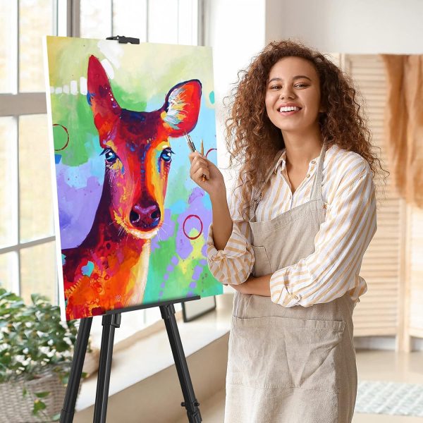 Art Painting Display Easel Stand - Portable Adjustable Aluminum Metal - Image 6