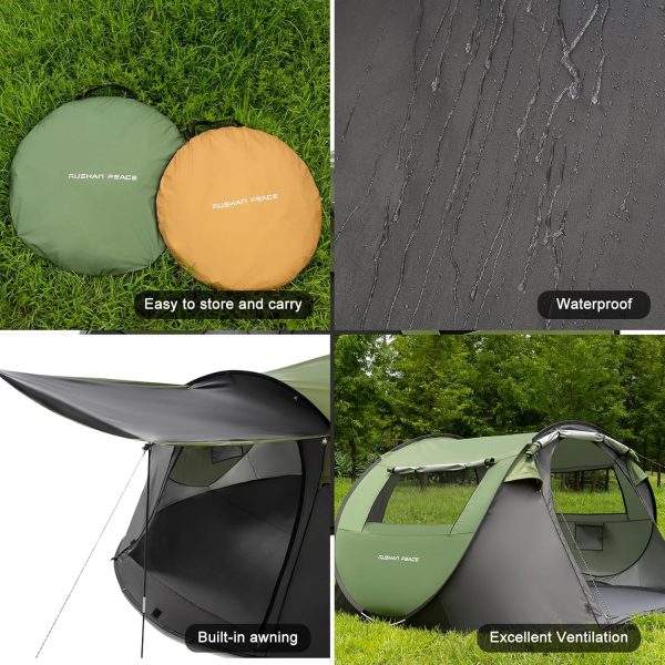 Instant Tent for Camping, Pop Up Tent, Water Resistant Dome Tent, Easy - Image 5
