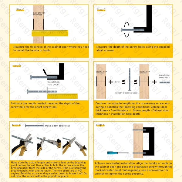 Rergy 10 Pack Cabinet Pulls Brushed Nickel 3-3/4inch(96mm) Cabinet Pulls - Image 3