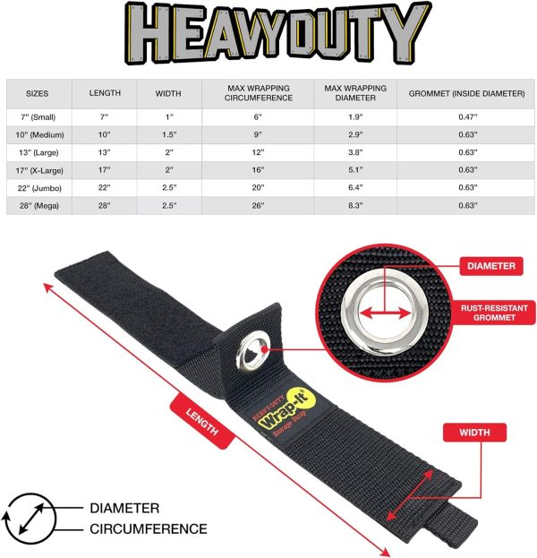 Heavy-Duty Wrap-It Storage Straps (Assorted 6 Pack) - Extension Cord - Image 9