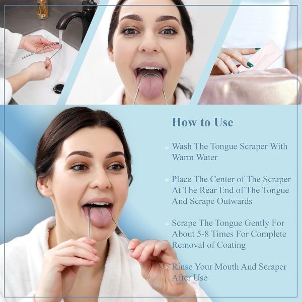 MasterMedi Tongue Scraper with Case Easy to Use Tongue Scraper for Adults, - Image 4