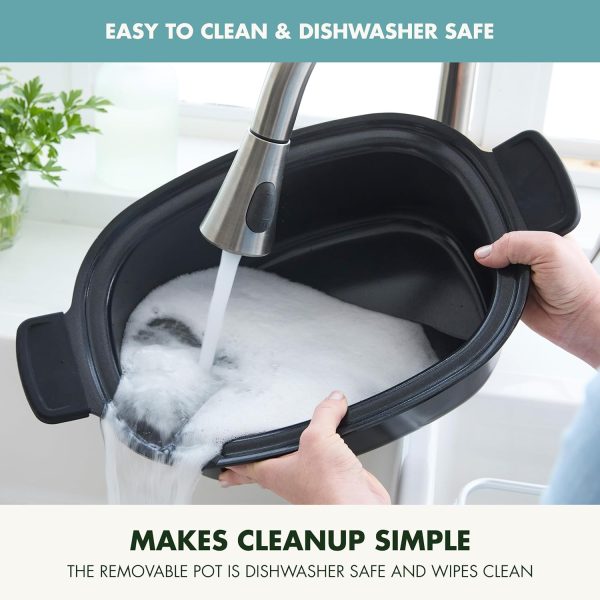 GreenPan Elite 8-in-1 Programmable 6QT Electric Slow Cooker, Dishwasher - Image 7