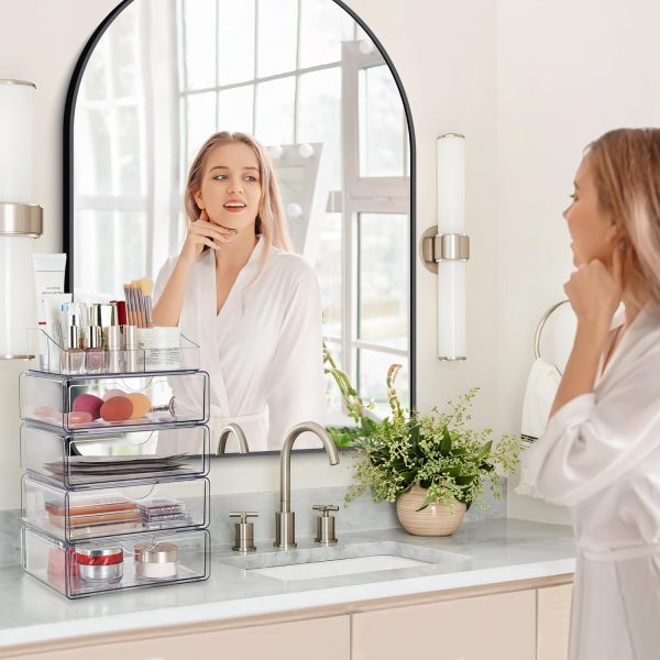 Vtopmart 3 Tier Clear Makeup Organizer with Drawer, Cosmetic Storage for - Image 7