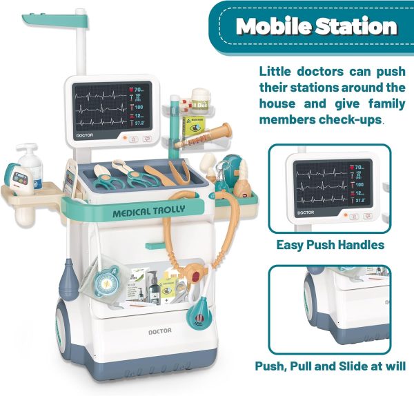 Deluxe Doctor Kit for Toddlers, Pretend Medical Station Set for Boys & - Image 2
