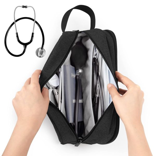 Trunab Stethoscope Carrying Case Hold 2 Stethoscopes or BP Cuffs, - Image 2