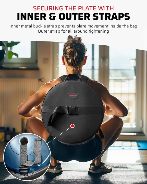 Weighted Backpack for Gym Weight Plate - for Pushups, Calf Raises, Squats, - Image 5