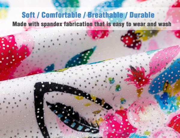 Leotards for Girls Gymnastics Kids Children Biketard with Shorts Sparkly - Image 4