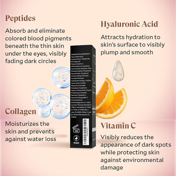 Fièra Luxury Concealer with Anti-Aging - All Day Coverage for Dark Circles, - Image 5