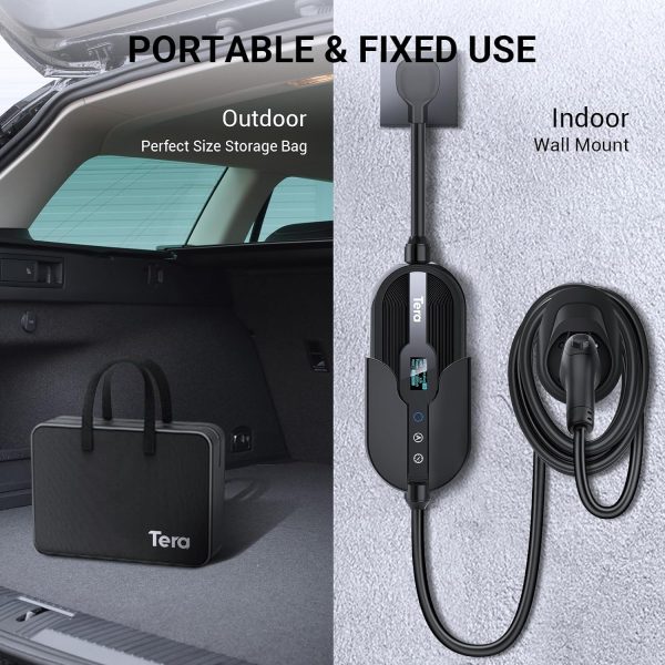 Tera Electric Vehicle Charger for Tesla: Level 1 & 2 J1772 32A 8A 110V 240V - Image 3