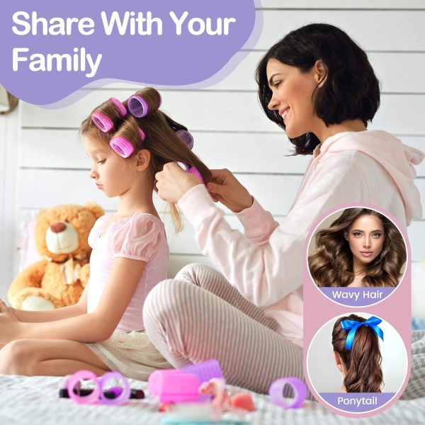 33 Piece Hair Rollers set, Self Grip Hair Rollers for Long Medium Short - Image 7