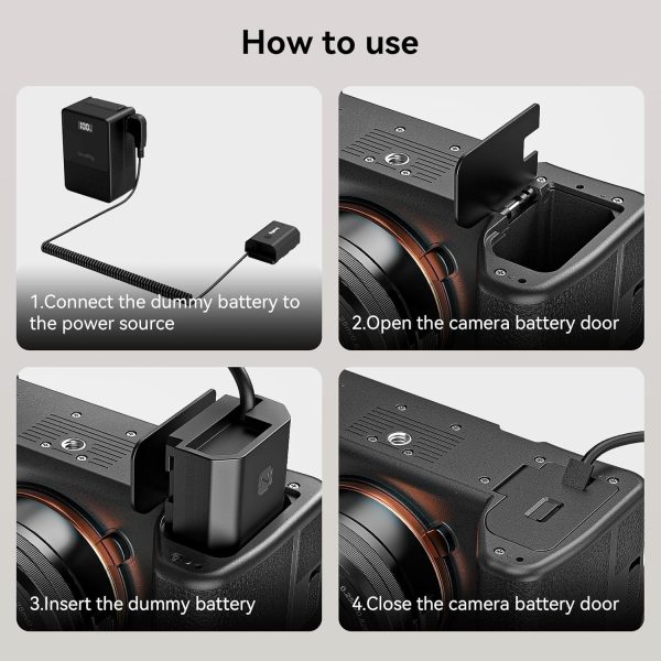 SmallRig D-TAP to NP-FZ100 Dummy Battery, NP-FZ100 Power Cable for Sony A7 - Image 3