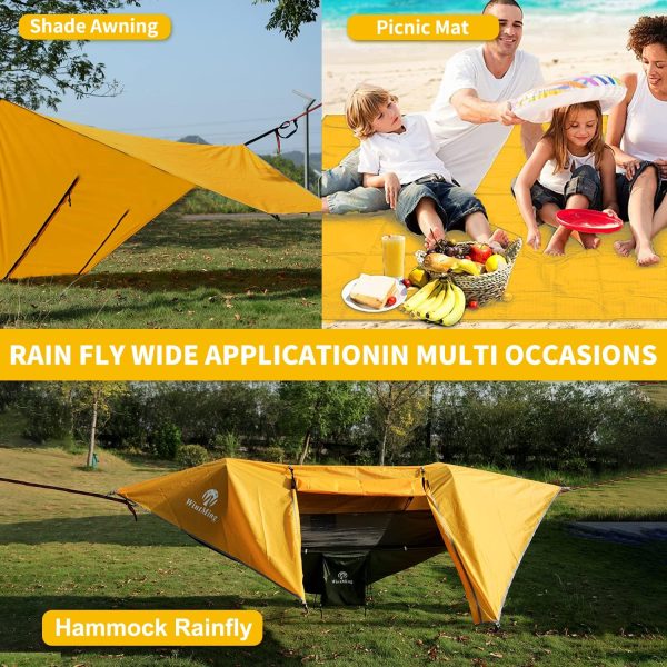 Camping Hammock with Mosquito Net and Rain Fly Cover Portable Lightweight - Image 6