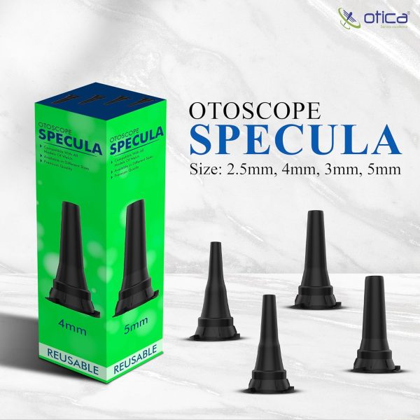OTICA Reusable Diagnostic Otoscope Specula 2.5mm, 3mm, 4mm, 5mm Compatible - Image 2