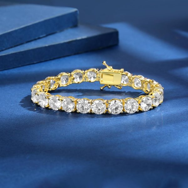 Gemsme Tennis Bracelets for Women and Men, Diamond Bracelets for Women, 18k - Image 3