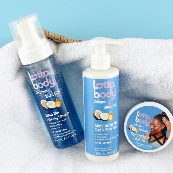 Lottabody Coconut Oil and Shea Wrap Me Foaming Curl Mousse , Creates Soft - Image 5