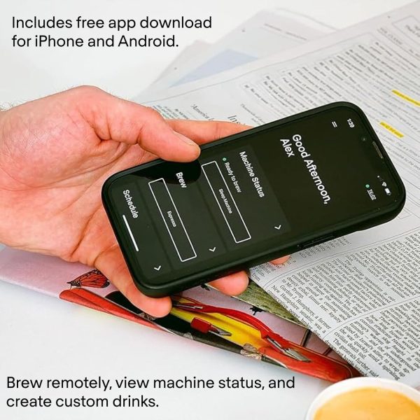 Terra Kaffe Super Automatic Espresso Machine - App-Enabled Coffee Machine - - Image 5