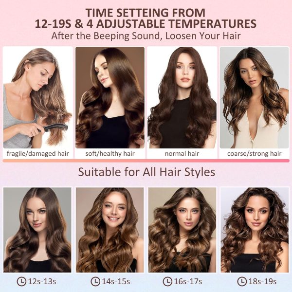 Automatic Curling Iron, Hair Curler 1" Large Slot, 4 Temperature Settings, - Image 5