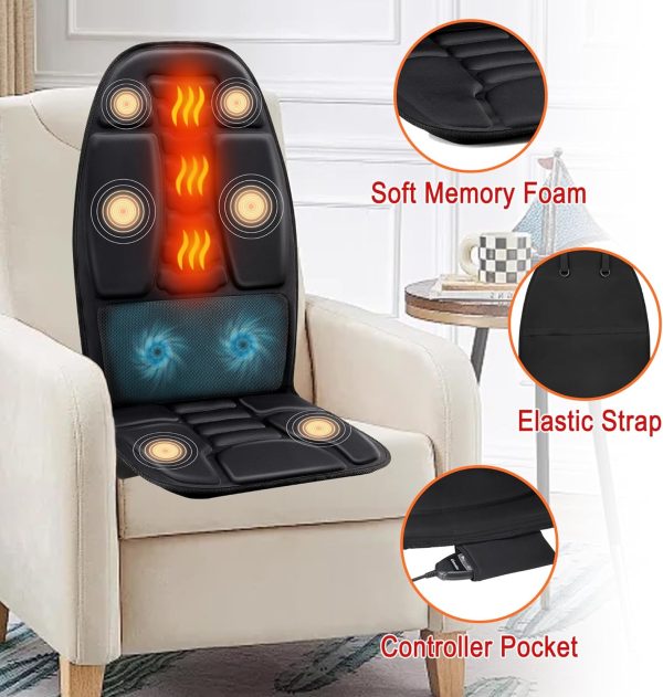 Back Massager with Heat for Pain Relief Deep Tissue, Portable Massage Chair - Image 6