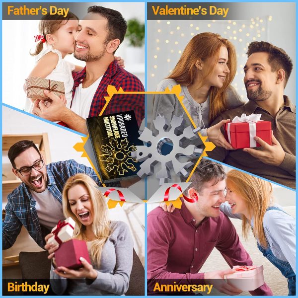 Snowflake Multi Tools Gifts for Men Christmas Stocking Stuffers for Men - Image 8