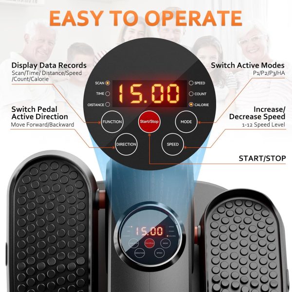 Under Desk Elliptical Machine, Ellipse Leg Exerciser as Seen on TV for - Image 4