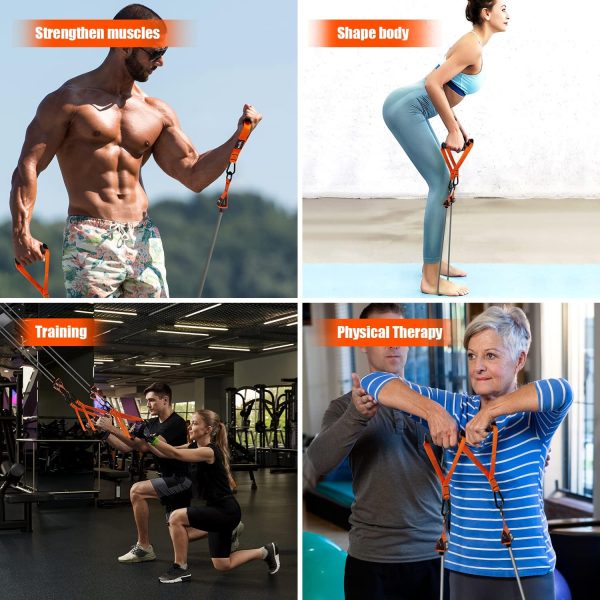 Resistance Bands, Heavy Exercise Bands with Handles, Fitness Bands for - Image 5