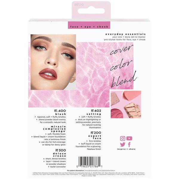 Real Techniques 5 Piece Everyday Essentials Makeup Brush Set, 4 Brushes & - Image 22