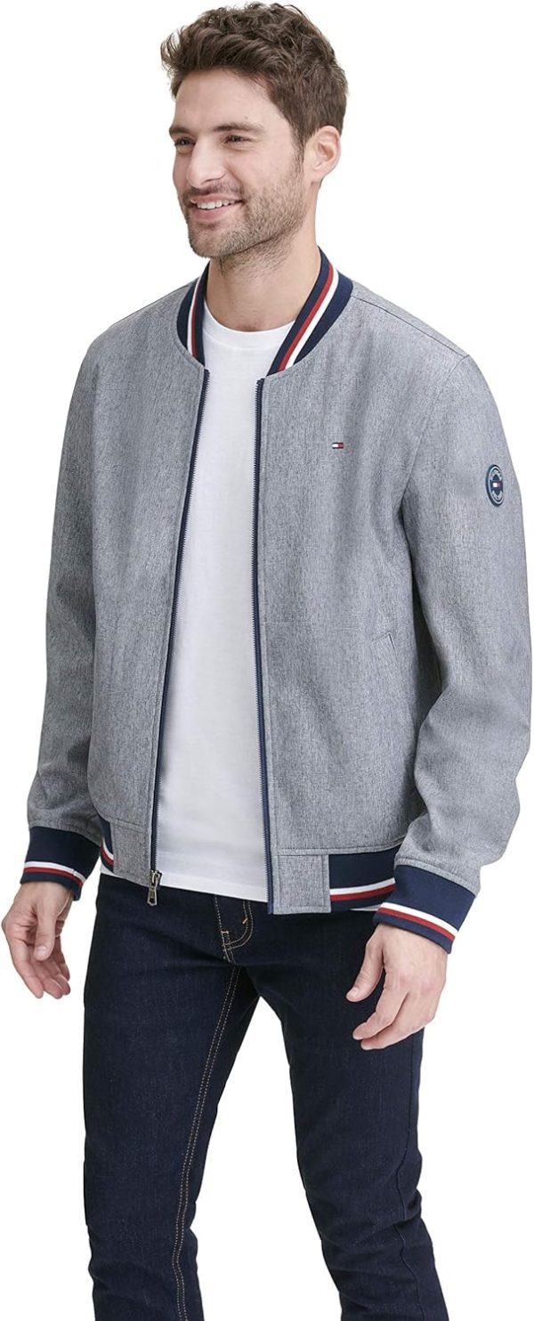 Tommy Hilfiger Men's Lightweight Varsity Rib Knit Bomber Jacket - Image 6