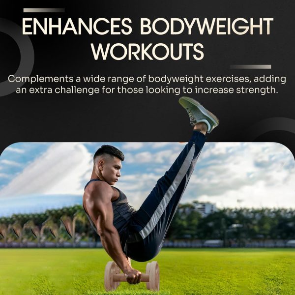 DJAK – Wooden Parallettes Push Up Bars for Calisthenics, Handstand, and - Image 5