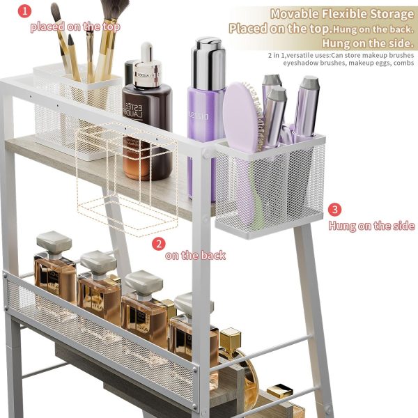 Makeup Organizer, 3 Tier Floor Large Makeup Organizer for Vanity Bathroom - Image 3