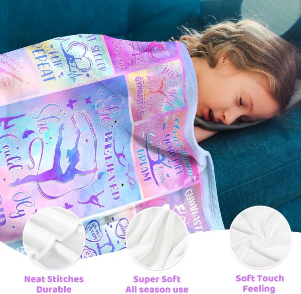 Gymnastics Gift for Girls, Gymnastics Blanket for Girls, Just A Girl Who - Image 3