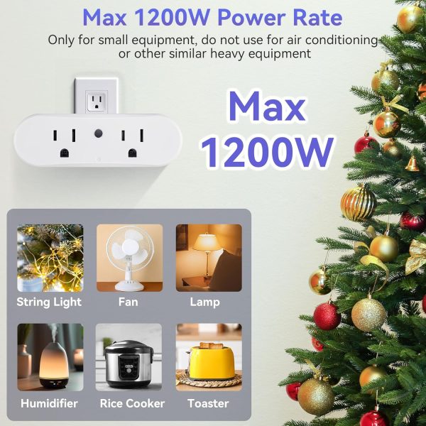 Clapping Light Control Switch, Wireless Wall Outlet with 2 Output Sockets, - Image 6