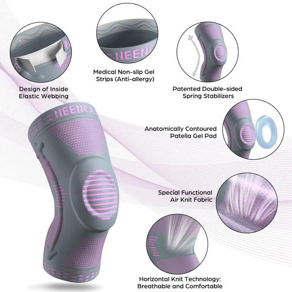 NEENCA Professional Knee Brace for Pain Relief, Medical Knee Support with - Image 2