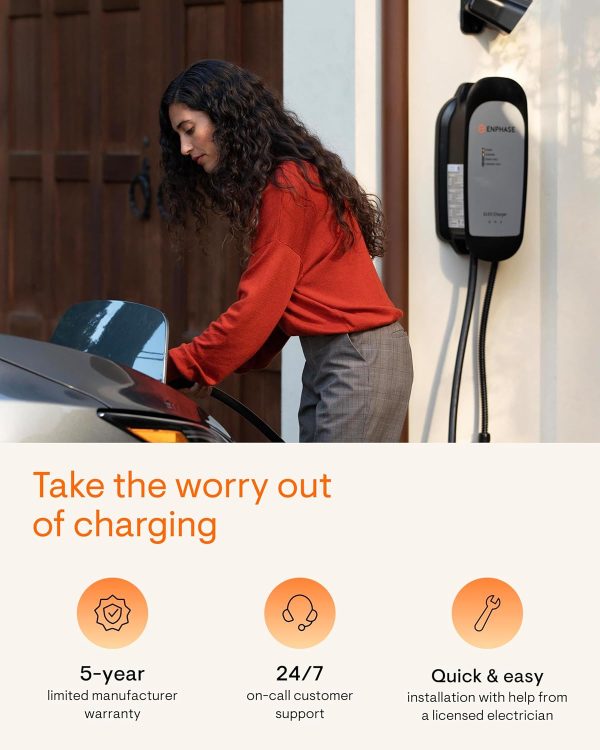 40 Amp Smart EV Charger - Enphase IQ 50, Hardwired, 9.6kW Power, 240V, - Image 7