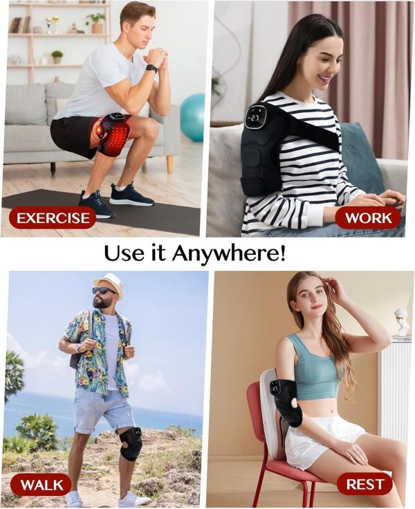 Red Light Therapy Knee Brace - Knee Massager with 4 Vibration Areas, - Image 6