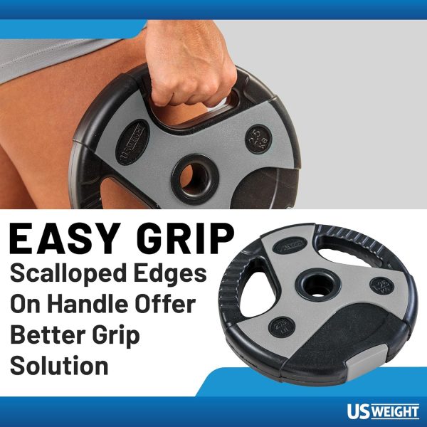 US Weight Barbell Weight Set for Home Gym with 55” padded Bar - Adjustable - Image 5
