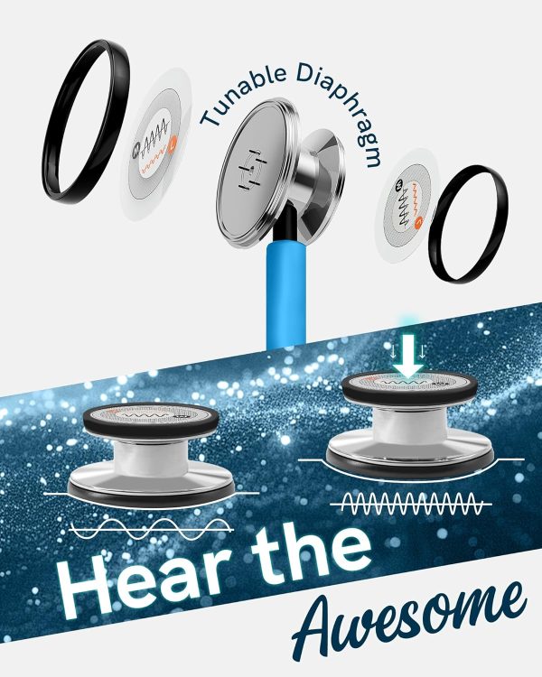 FriCARE Dual-Sided Stethoscope - Tunable Stethoscopes for Nurses, Medical - Image 3