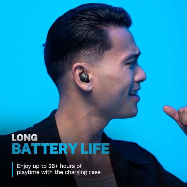 JLab Go Air Pop True Wireless Bluetooth Earbuds & Charging Case - Black, - Image 4