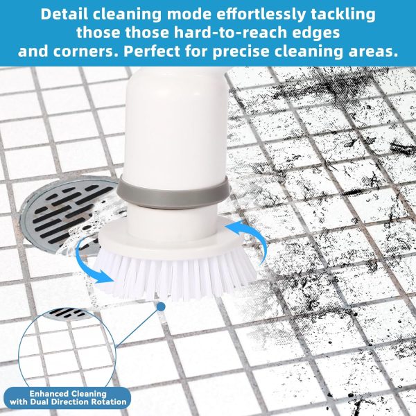 Electric Spin Scrubber Bathroom, 2024 New, 3 Cleaning Modes, 8 in - Image 8
