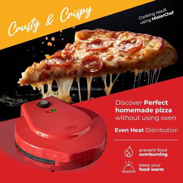 Countertop Pizza Maker, 1450W Mini Pizza Oven, Pizza Maker Oven With 12″ - Image 6